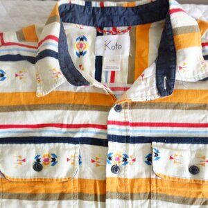 KOTO Long Sleeve Button Western Print Shirt – Mens Large
